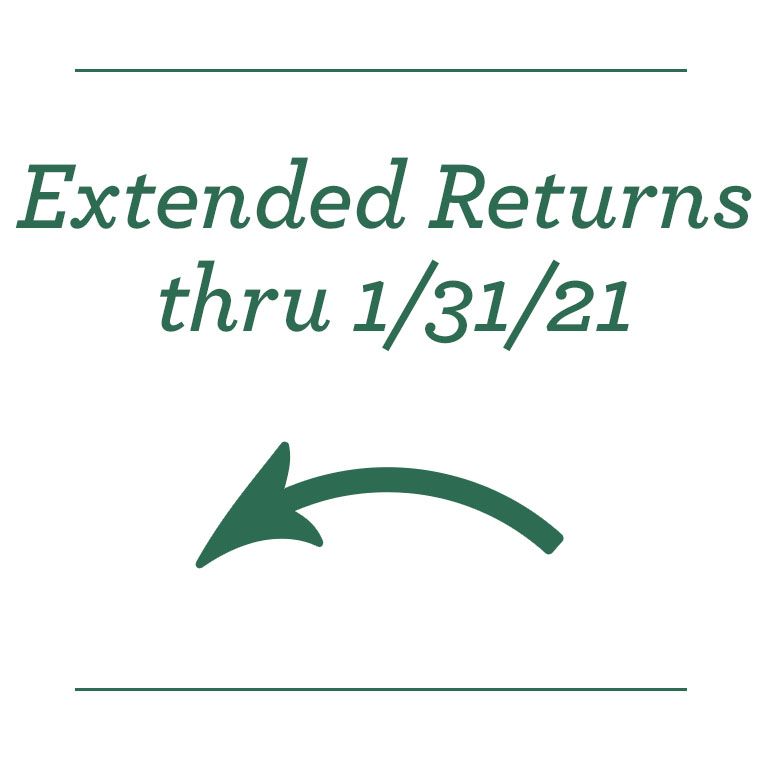 Extended Returns thru 1/31/21