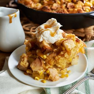 Cornbread & Pear Bread Pudding