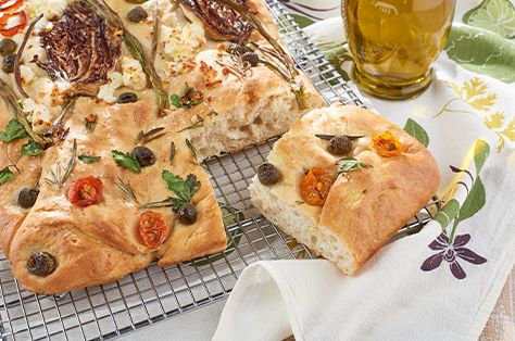 Garden Focaccia Recipe, Geoffrey Zakarian