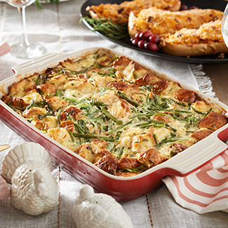 Green Bean Casserole Bread Pudding