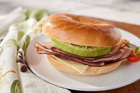 Green Eggs and Ham Bagel Sammy