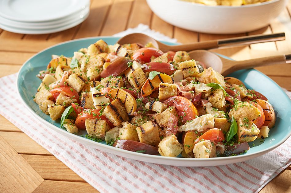 Halloumi Panzanella Salad