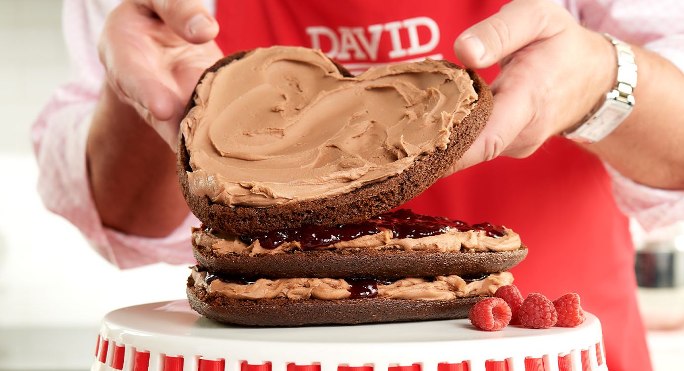 Chocolate Raspberry Layer Cake with Ganache 