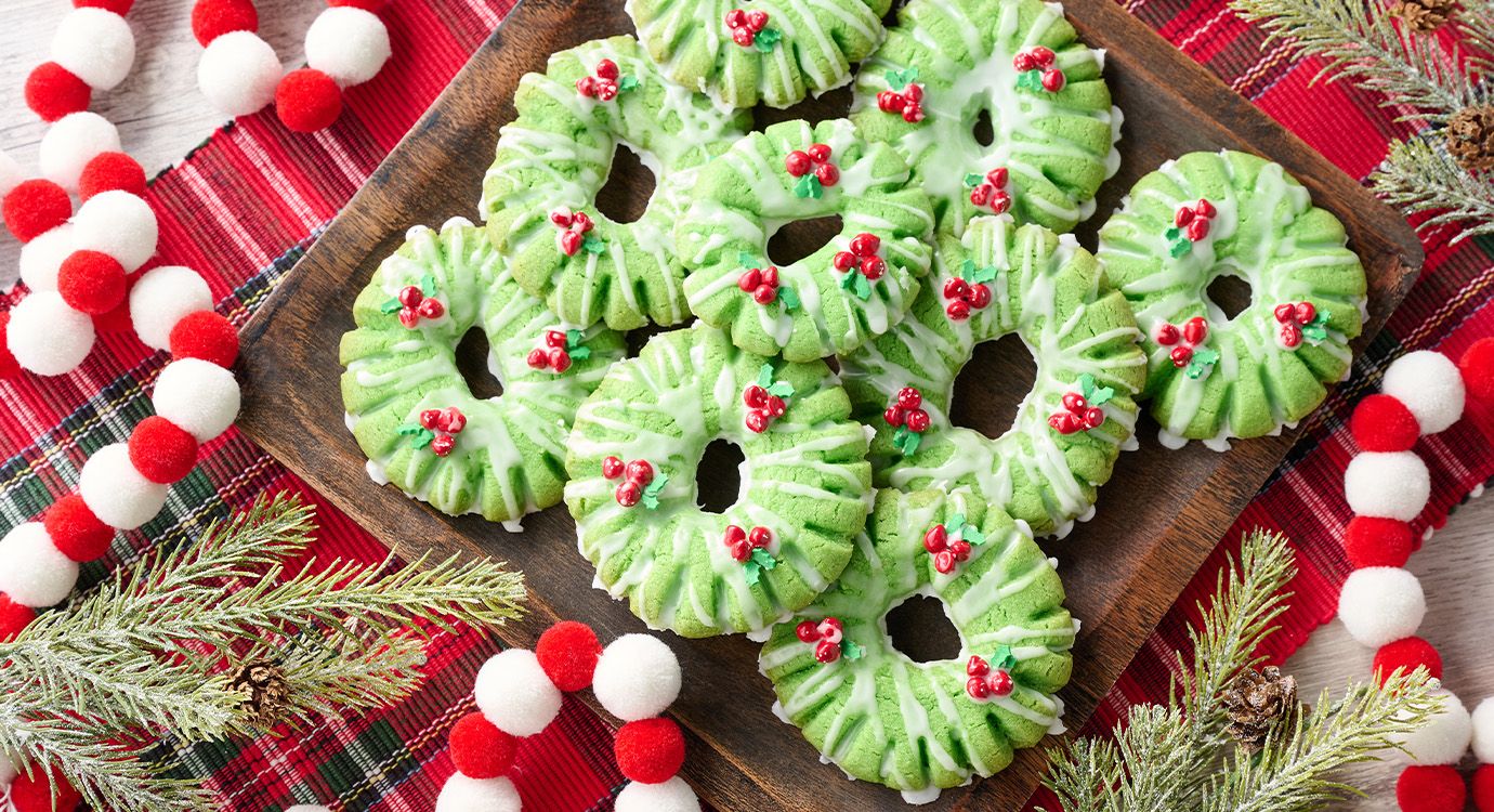 Christmas Wreath Cookies