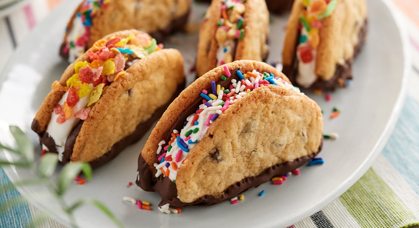 Cookie Taco Ice Cream Sandwich