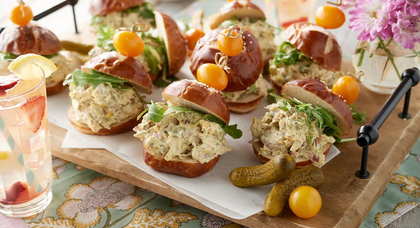 Dill Pickle Chicken Salad Sliders