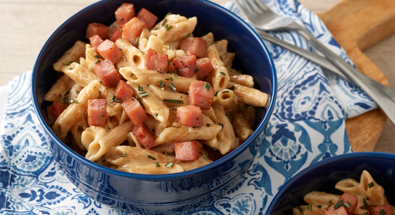 Lighten Up Ham & Swiss Mac 'n' Cheese