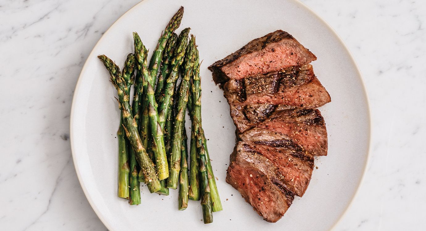 How to make New York Strip Steak with Grilled Asparagus in the Ninja  Woodfire™ Outdoor Grill on Vimeo