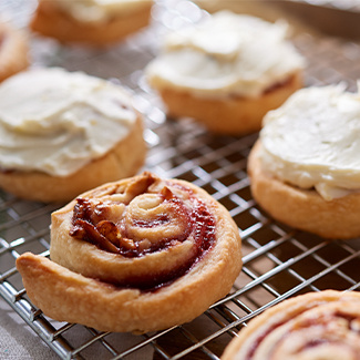 Raspberry Cream Rolls