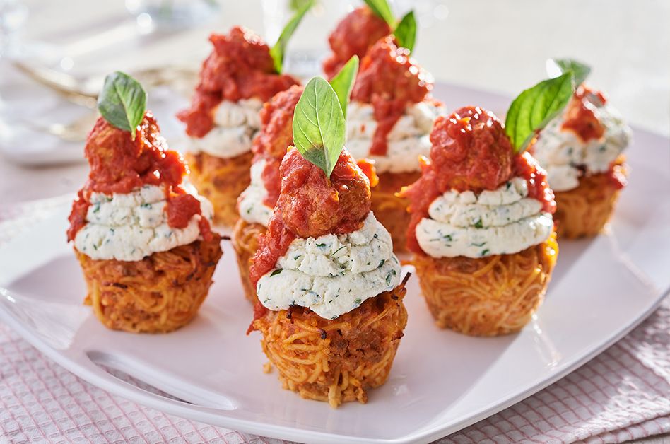 Spaghetti & Meatball Cupcakes 