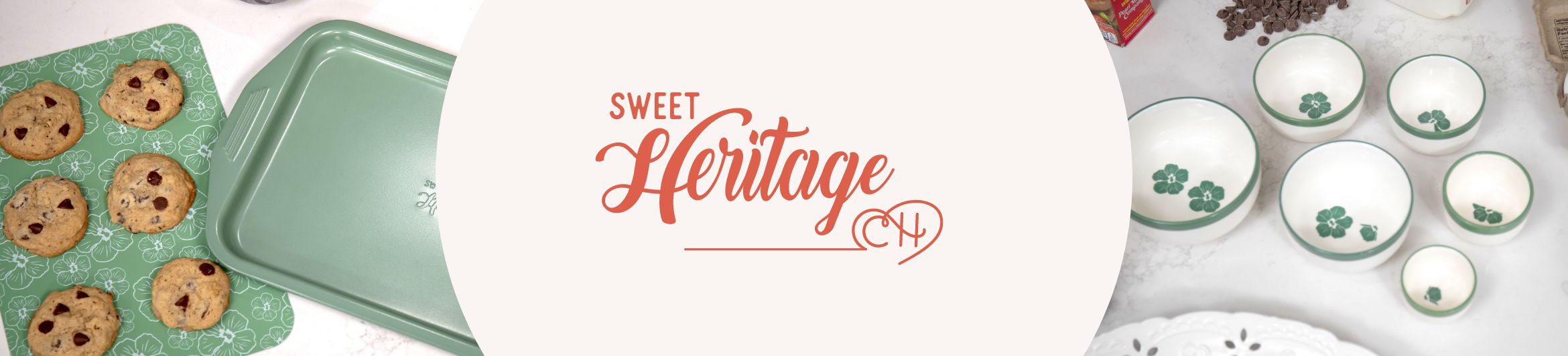 Carla Hall Sweet Heritage 3PC Stoneware SweetieBakeware Set ,Sage