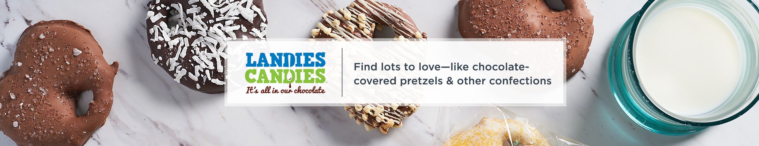 Landies Candies. Find lots to love—like chocolate-covered pretzels & other confections