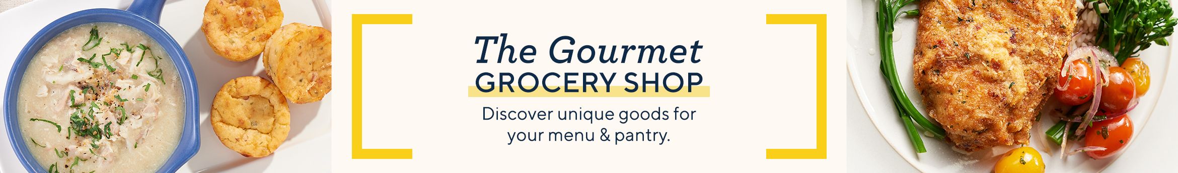 The Gourmet Grocery Shop.  Discover unique goods for your menu & pantry.