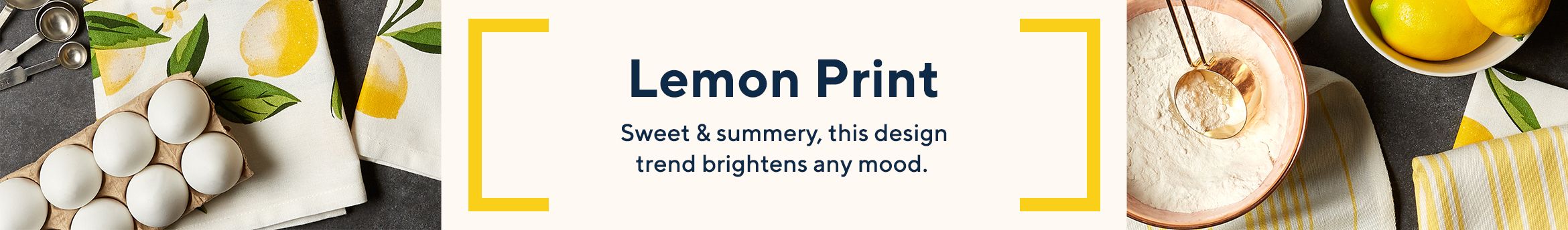 Lemon Print.  Sweet & summery, this design trend brightens any mood.