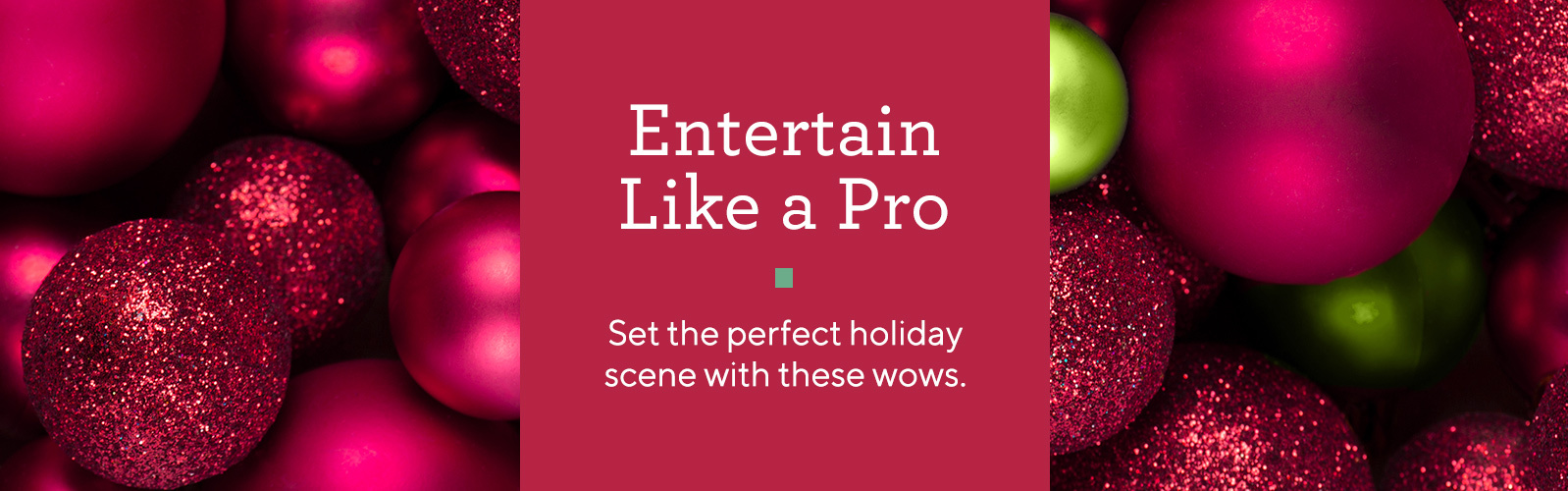 Entertain Like a Pro  Set the perfect holiday scene with these wows. 