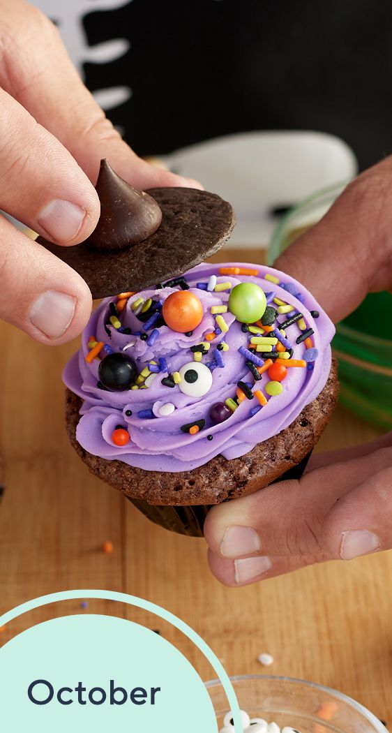 October: Hocus Pocus Brownie Cupcakes