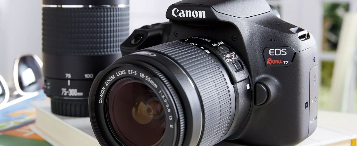 Canon EOS R100 Mirrorless Camera w/Canon RF-S 18-45mm is STM Lens & EF  75-300mm III Lens + 64GB Memory Card + Case + Photo and Video Editor & More