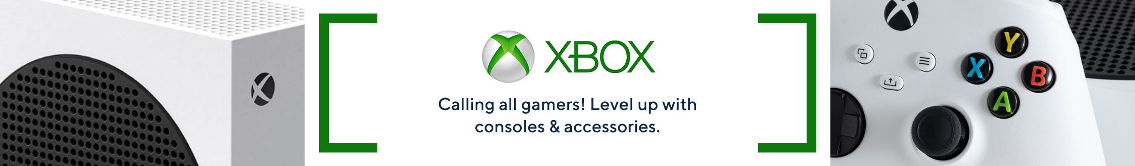 Xbox.  Calling all gamers! Level up with consoles & accessories.