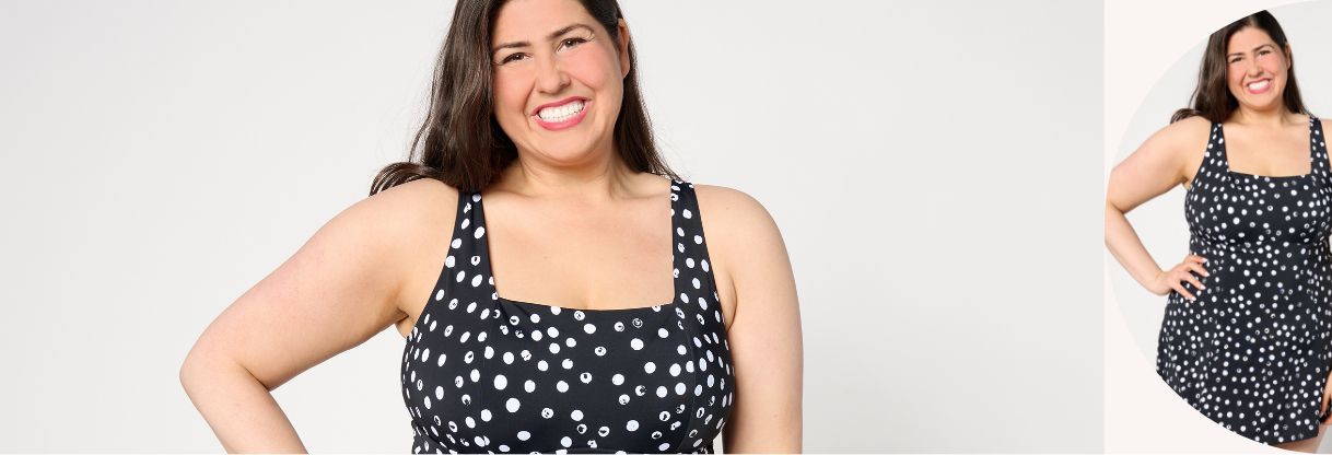 Kim Gravel x Swimsuits For All Square Neck Swim Dress