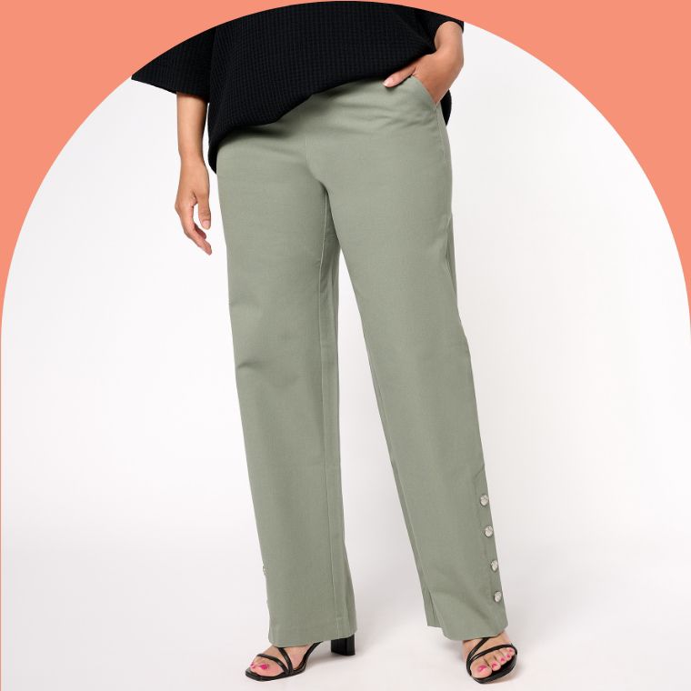 Denim & Co. Comfy Knit Air Straight Crop Pants w/ Slits on QVC