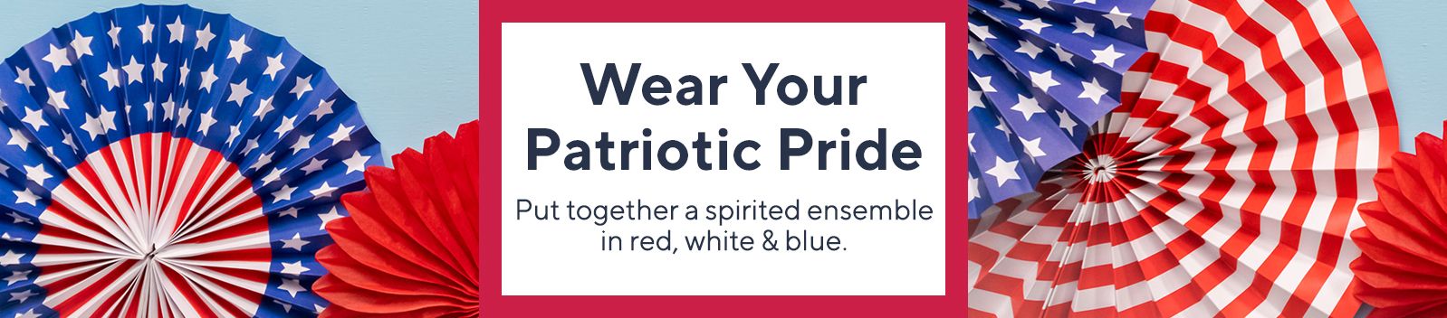 red white and blue attire