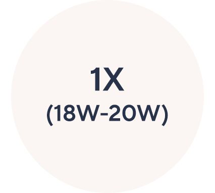 1X (18W-20W)
