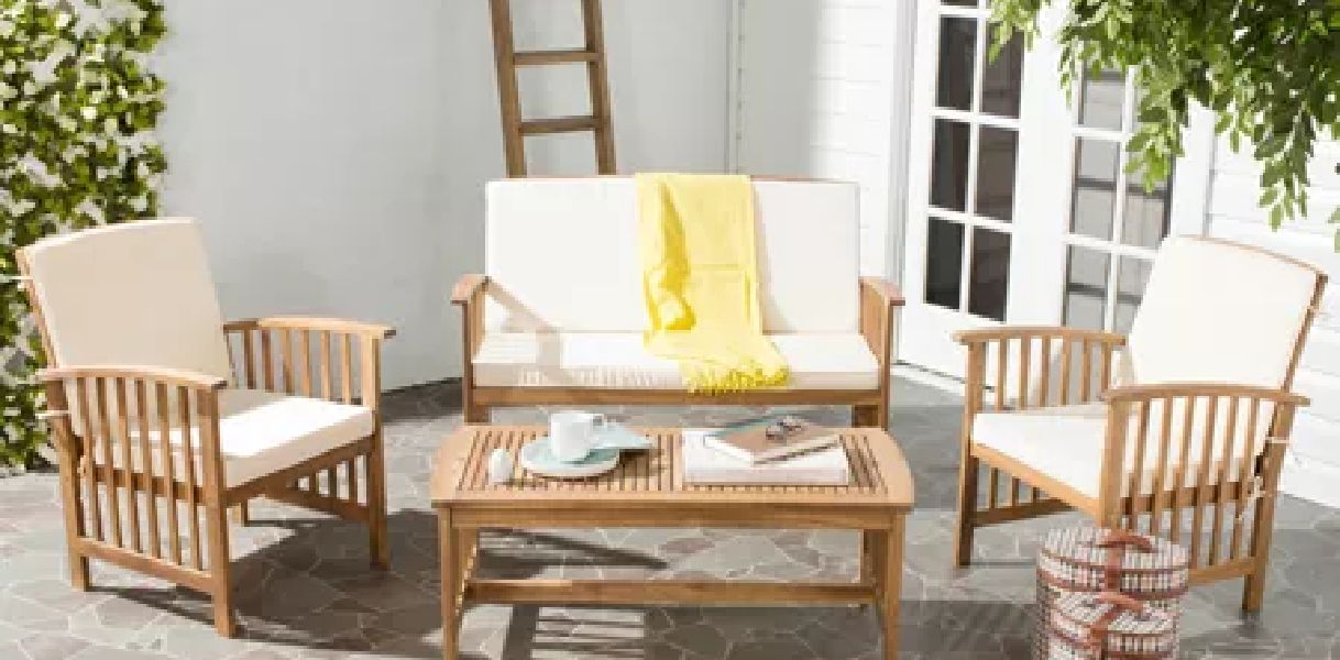 Safavieh Rocklin 4-Piece Outdoor Set