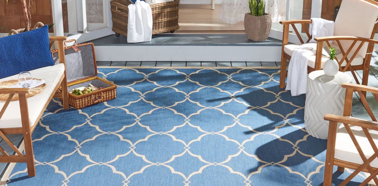 Beach House 125 Collection 9' X 12' Outdoor Rugby Valerie