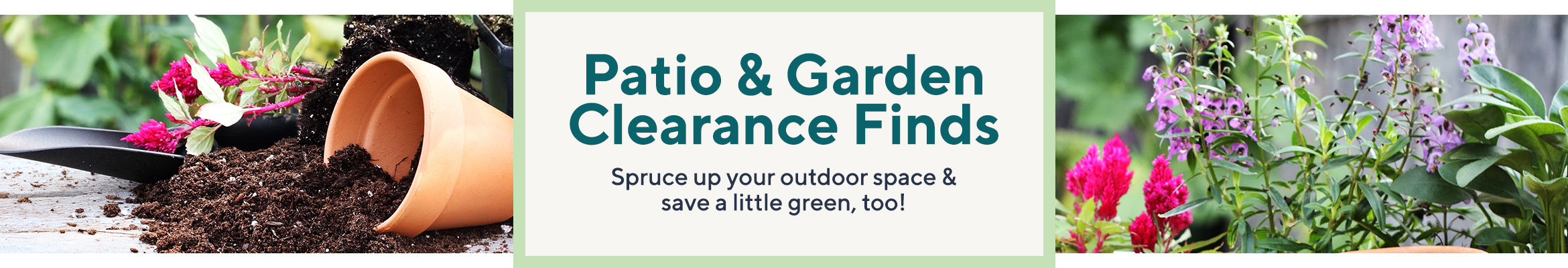 Patio & Garden Clearance Finds  Spruce up your outdoor space & save a little green, too!