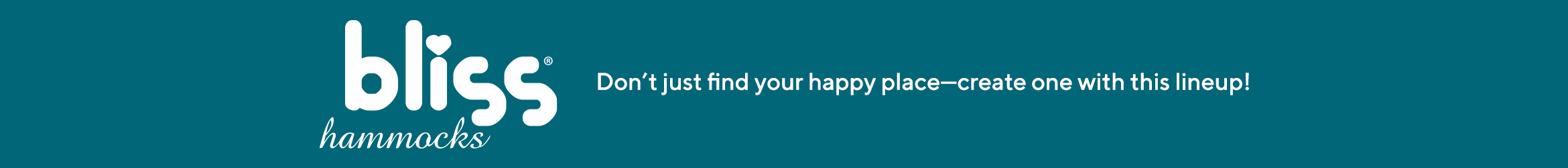 Bliss Hammocks.  Don't just find your happy place—create one with this lineup! 