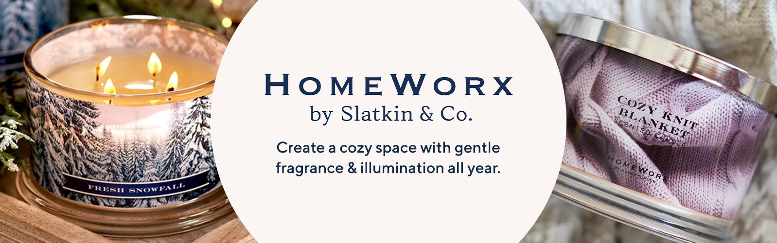 HomeWorx by Slatkin & Co. S/2 Midnight Moon 18oz Candles 