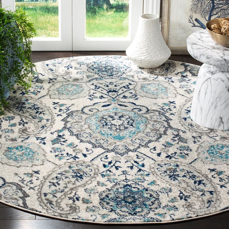 Bathroom Hand-Hooked Round Rugs for sale