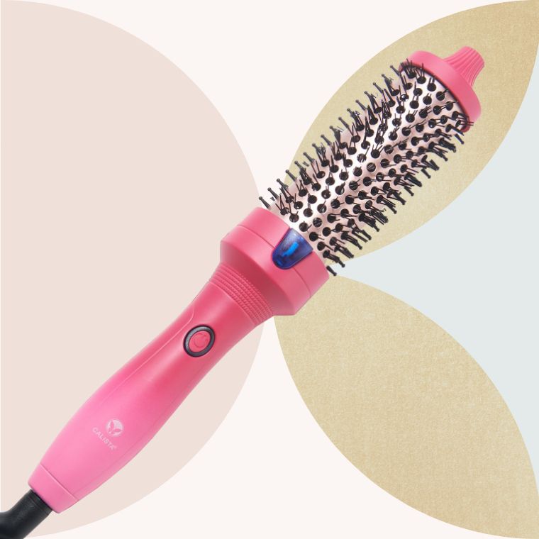 Hair, Gem Hot Air Brush Blow Dryer Hair Styler Wand Pink