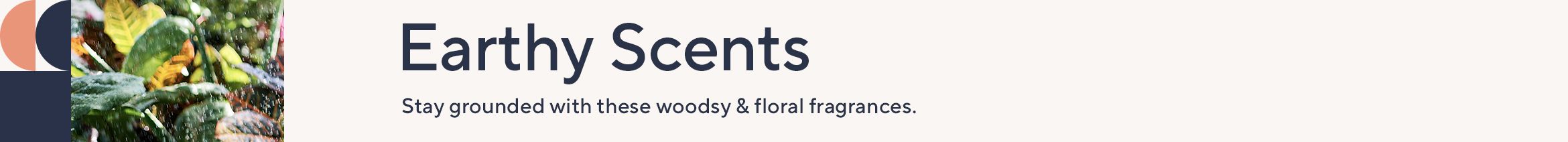 Earthy Scents. Stay grounded with these woodsy & floral fragrances.