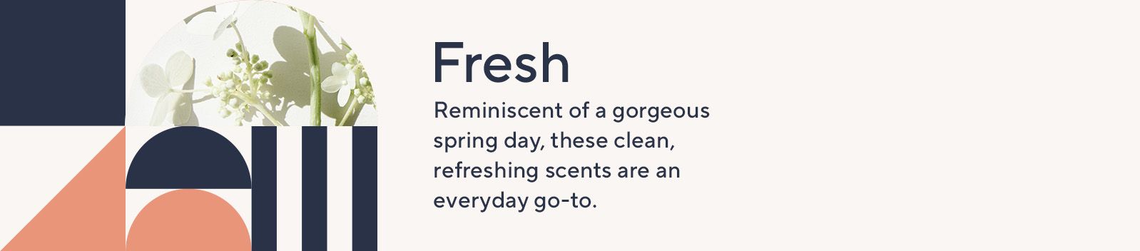 Fresh. Reminiscent of a gorgeous spring day, these clean, refreshing scents are an everyday go-to.