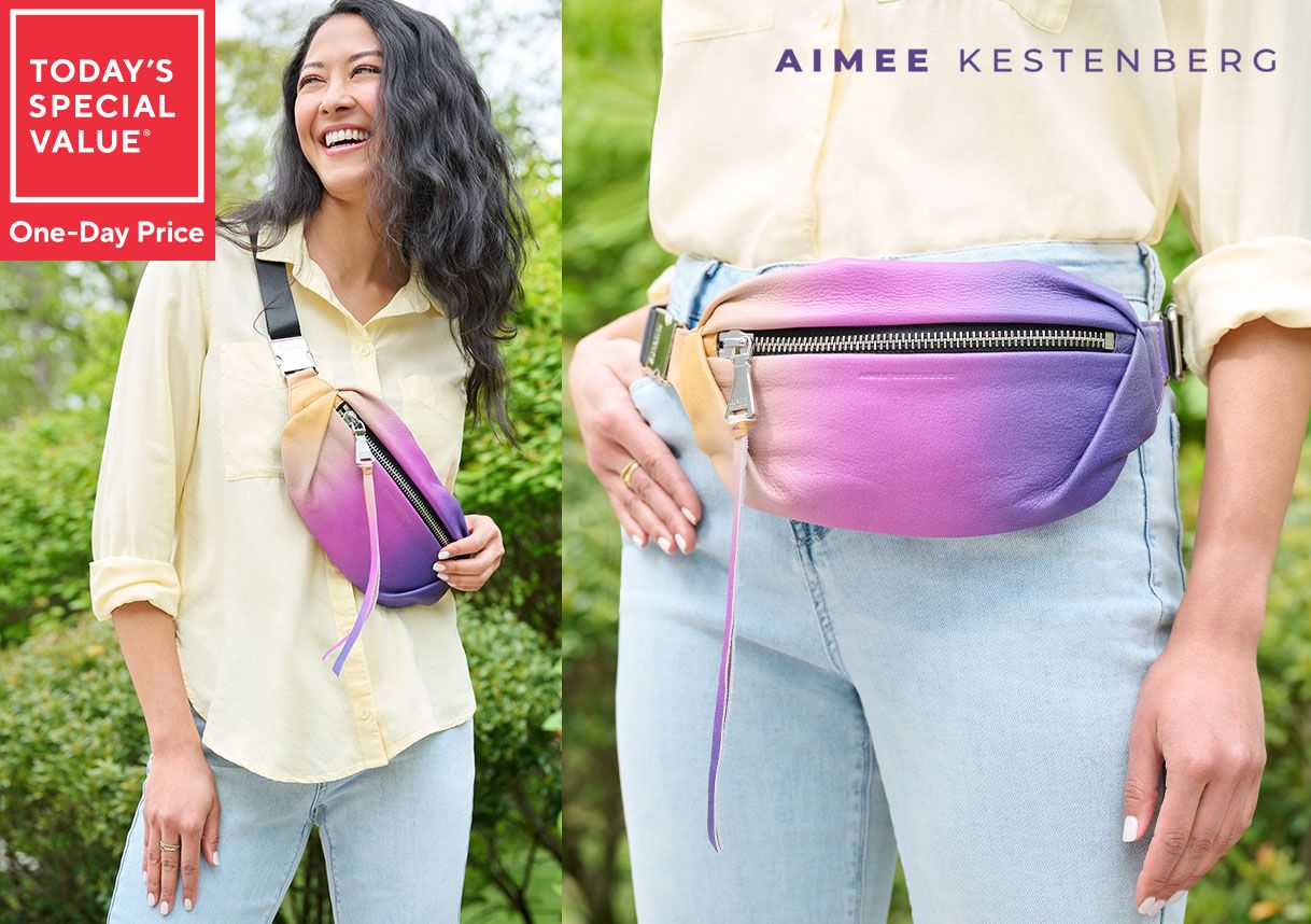 Today's Special Value® One-Day Price: Aimee Kestenberg Leather Convertible Milan Belt Bag