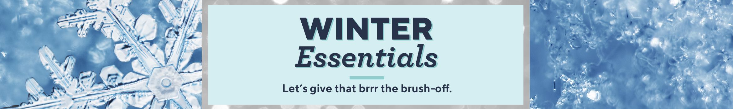 Winter Essentials: Let’s give that brrr the brush-off.