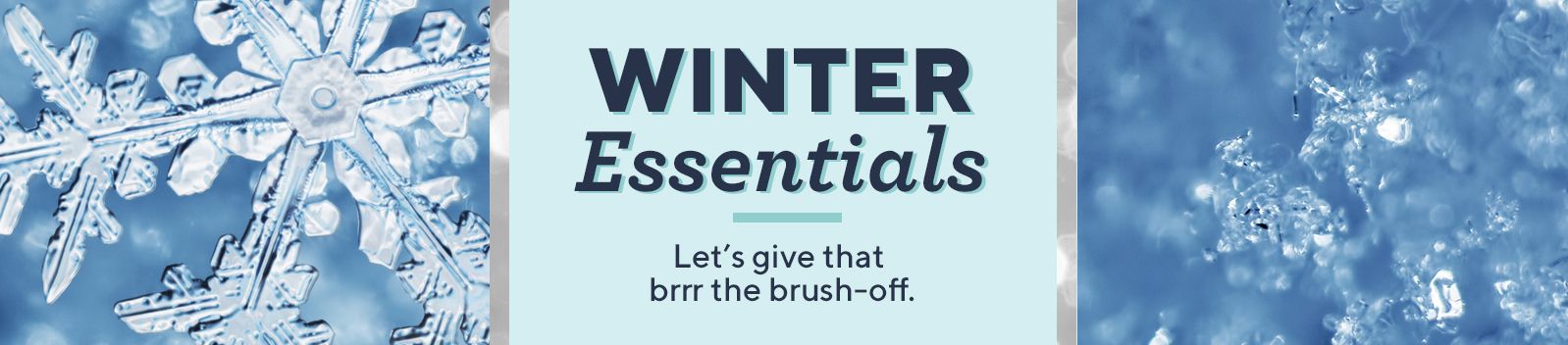 Winter Essentials: Let’s give that brrr the brush-off.