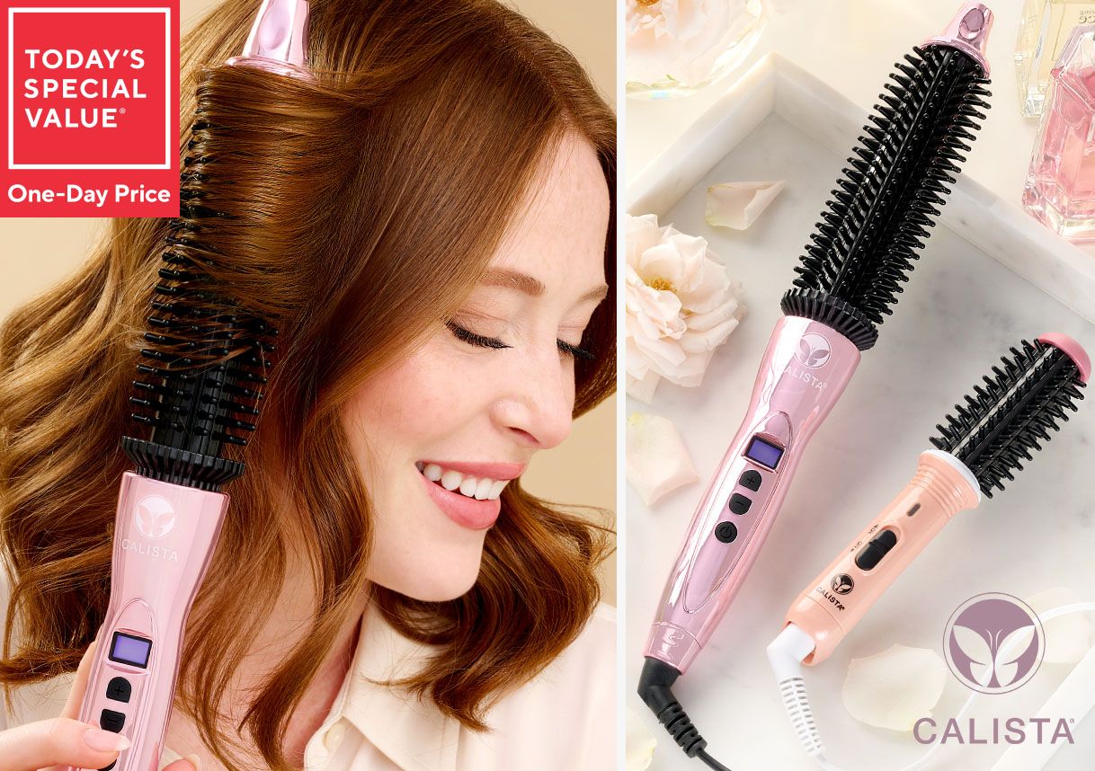 Today's Special Value® One-Day Price: Calista Perfecter Pro Heated Round Brush with GoGo Mini Tool