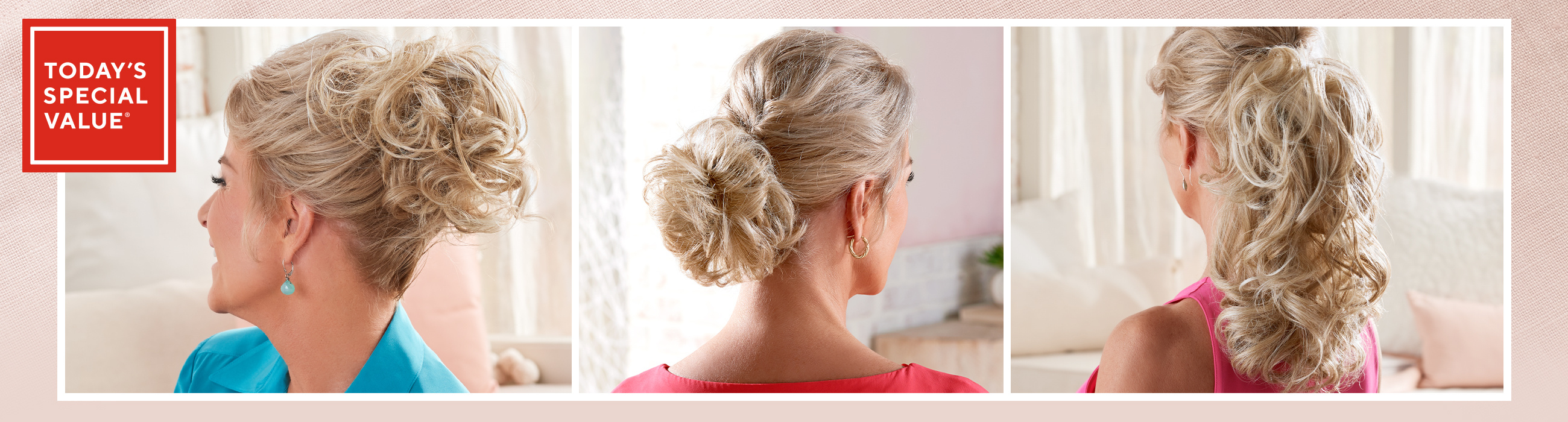 (QVC) Toni Brattin MustHave Set of Three Hair Pieces