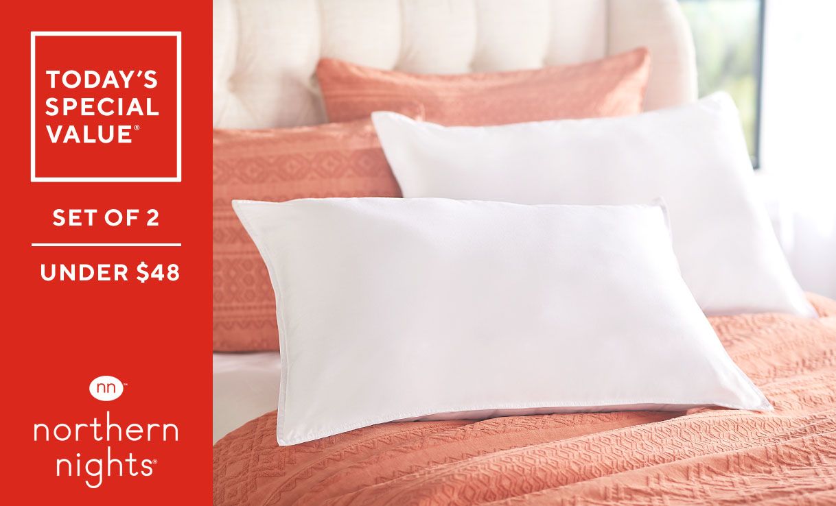 (QVC) Northern Nights Hotel Luxury S/2 Pillows w/ SILVERbac Protectors