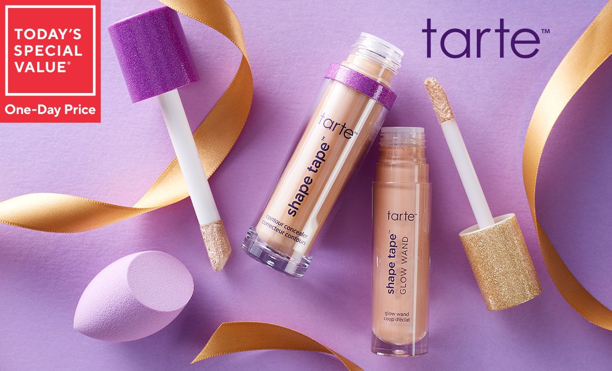 Today's Special Value® One-Day Price: tarte Supersize Shape Tape Instant Lift Complexion Trio with Bag