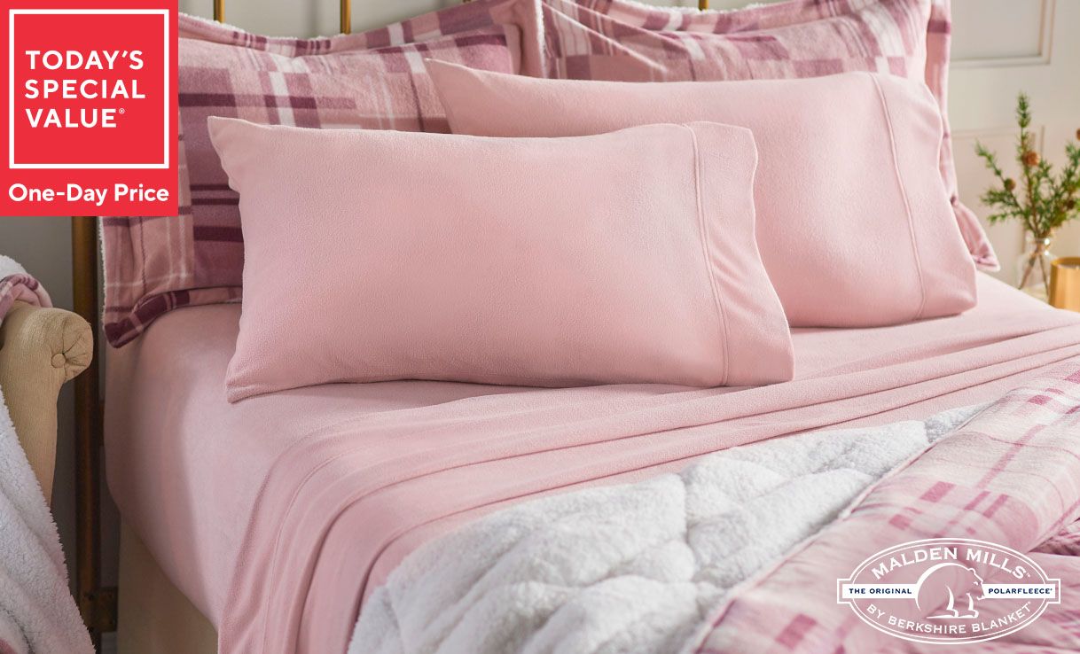 Today's Special Value® One-Day Price: Malden Mills Solid Polar Fleece Sheet Set by Berkshire.