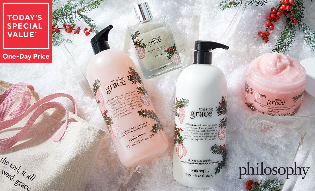 (QVC) philosophy grace & love gift of giving 4pc fragrance collection