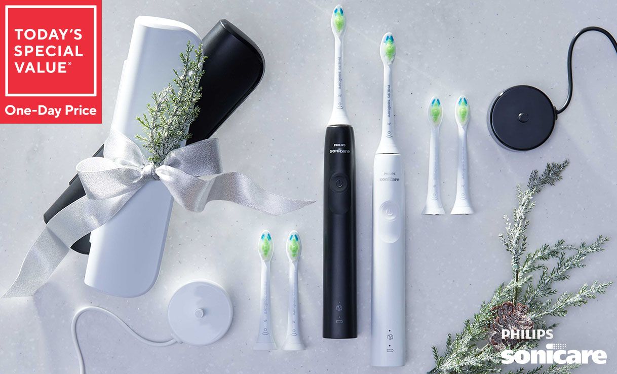 Today's Special Value® One-Day Price: Philips Sonicare 4900 Series Set of 2 Toothbrushes with 6 Brush Heads & $50 Mail-In Rebate