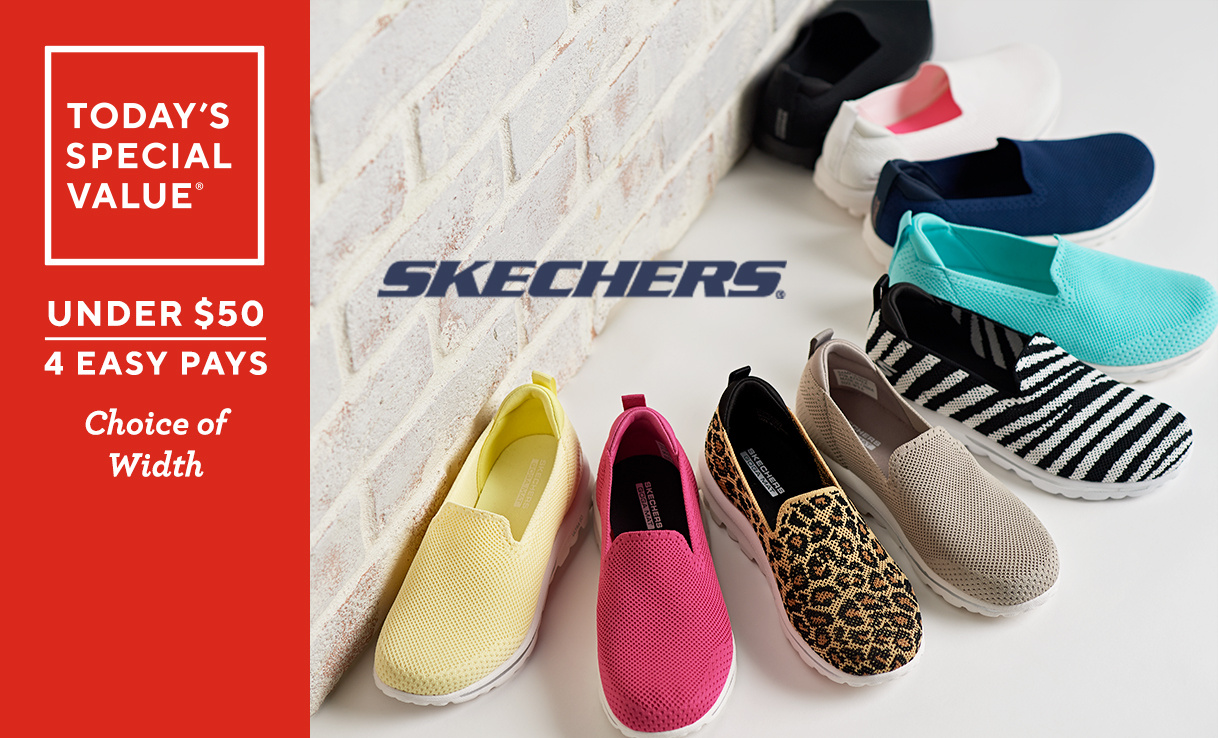 (QVC) Skechers GoWalk Classic Knit Slip-On Shoes- Daydream or Wild ...