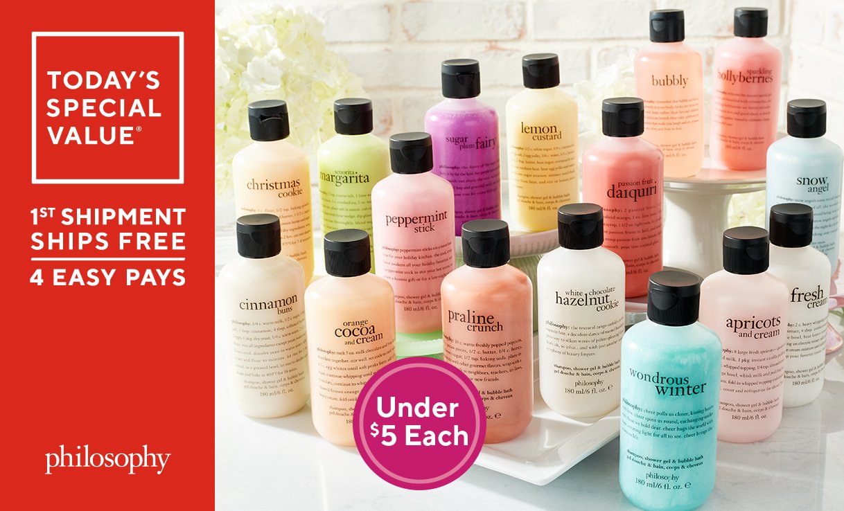 Qvc Philosophy 16 Piece Scent Sational Shower Gel Collection Tvshoppingqueens 