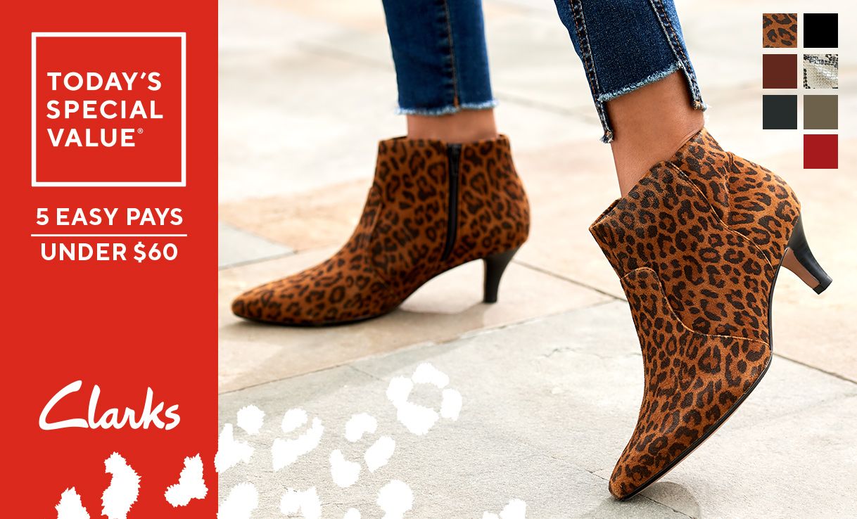 clarks collection heeled booties