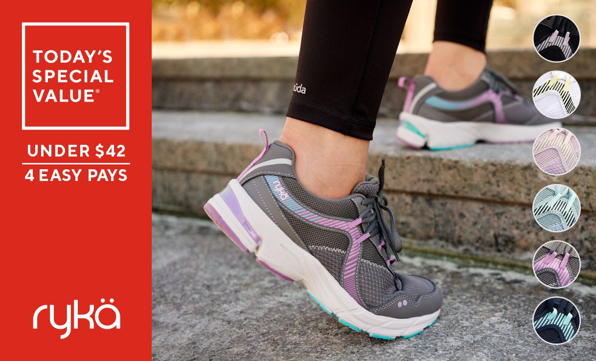 ryka mesh lace up memory foam sneakers