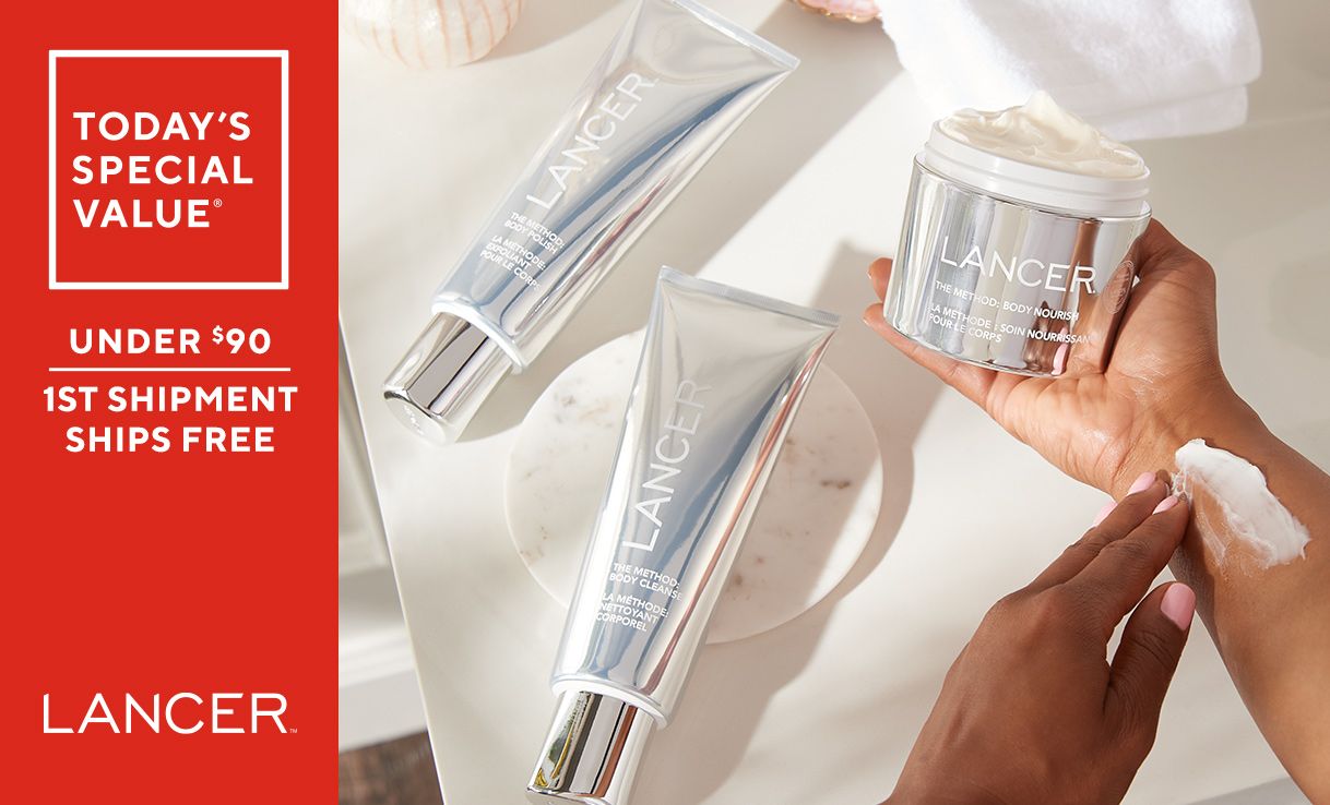 (QVC) Lancer The Method Body Polish, Cleanse & Nourish 3Piece Kit